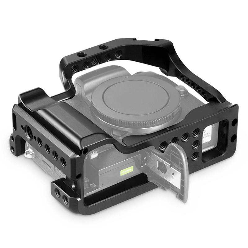Black Aluminium Alloy Photography Shooting Vlog Camera Cage with Cold