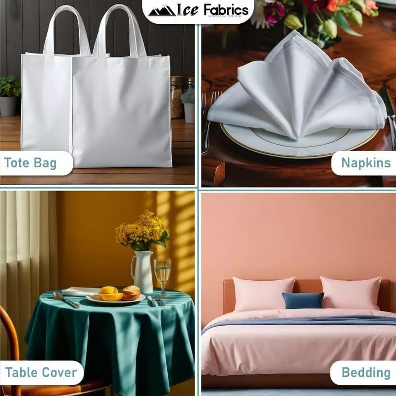 Unbranded Spa Yellow Broadcloth Poly Cotton Fabric by The Yard