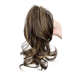 Drawstring ponytail, wave ponytail suitable for women short layered hair extensions,suitable for daily use (4H27, 30cm)