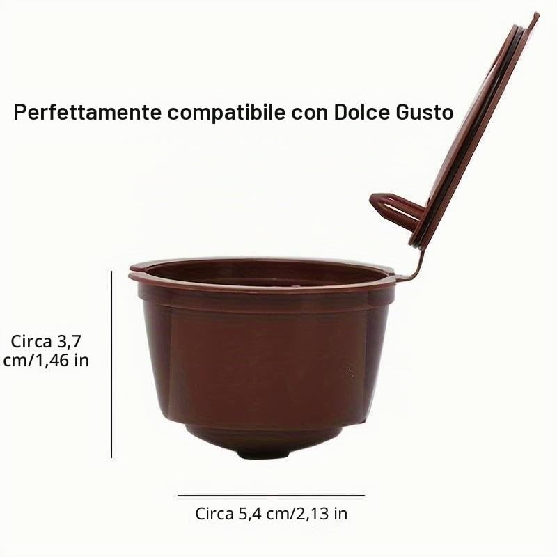 CHEFZOCO - Capsule di caffè ricaricabili per Dolce Gusto, Capsule