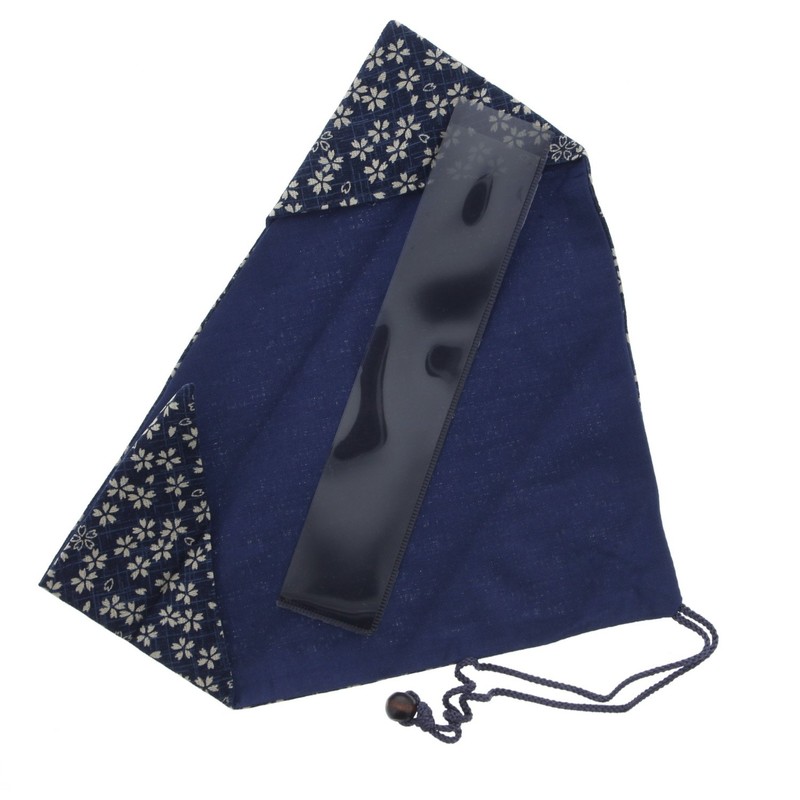 イシダ 箸包み 桜ちらし 紺 35005