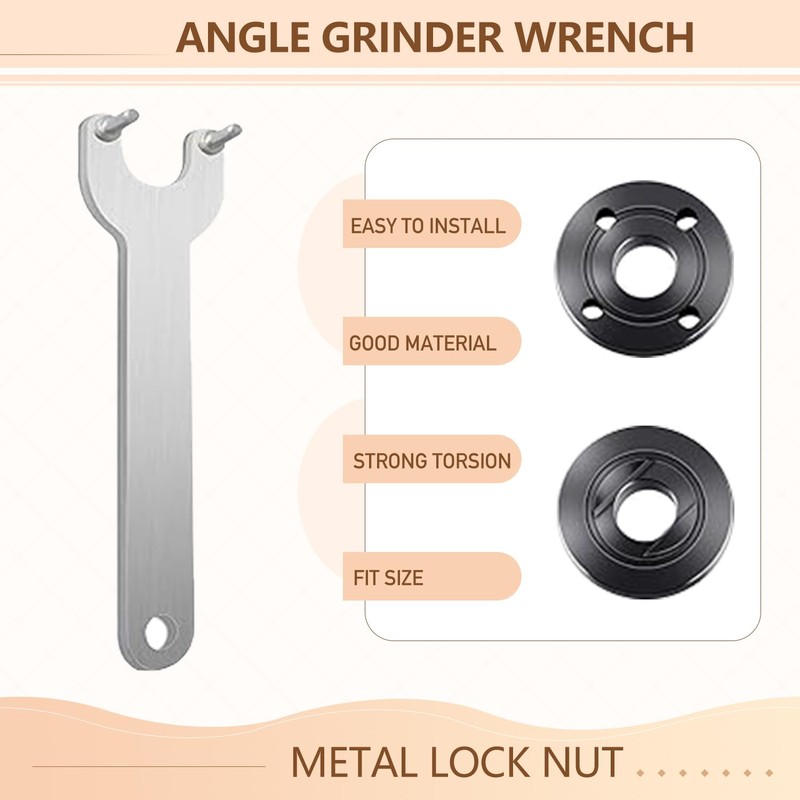4.5" 5" 5/8-11 Angle Grinder Wrench Spanner Metal Lock Nut