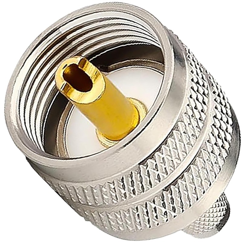 tunghey 2Pack PL259 Crimp Connector PL-259 Plug Male Connector pl259