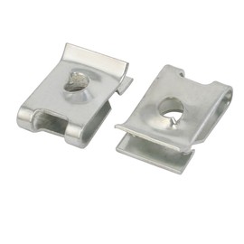 uxcell Fit M4/ST4.2 Screw 65Mn Spring Steel U Nut Silver Tone 17mm x 11mm 20pcs