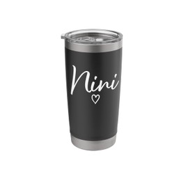 Nini Gifts For Women Grandma Heart Mother's Day Nini Stainless Steel Insulated Tumbler
