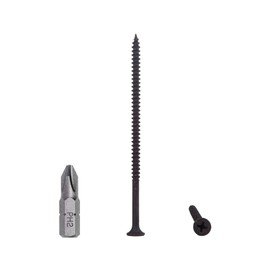 (Pack of 100 pcs) Black Phosphate Carbon Steel 4.2 x 90 mm Drywall Screws, Phillips Bugle Head, Fine Thread, Drywall Sheetrock Fasteners (100, 4.2 x 90 mm)