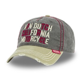 Von Dutch Men's & Women's Adjustable Cap, Retro Baseball Cap, Dark Grey/Khaki, One Size