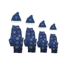 Mad Dog Concepts Matching Christmas Pajamas Pants for Family Set of Pajama Bottom and Santa Hat, Medium, Men, Christmas Blue