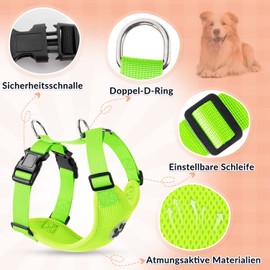 SlowTon Dog Harness for Dogs, No Pull Safety Harness, Small and Medium Dogs, Chest Harness, Soft, Padded, Breathable