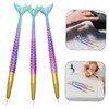 IWOWHERO 3pcs Mermaid Tail Nail Art Pen Set Double Sided