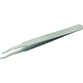 TRUSCO 2ADE-SA Anti-Acid/Magnetic Tweezers, 4.7 inches (120 mm), Tip Width 0.06 inches (1.5 mm), For Wafers