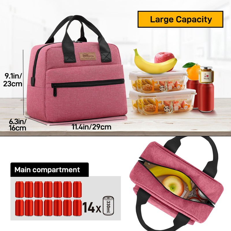 HOMESPON Insulated Lunch Bag for Women Men Lunch Box Cooler
