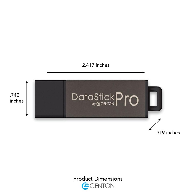 Centon S1-U3P31-32G Electronics USB 3.0 Datastick Pro (Charcoal Metallic), 32GB