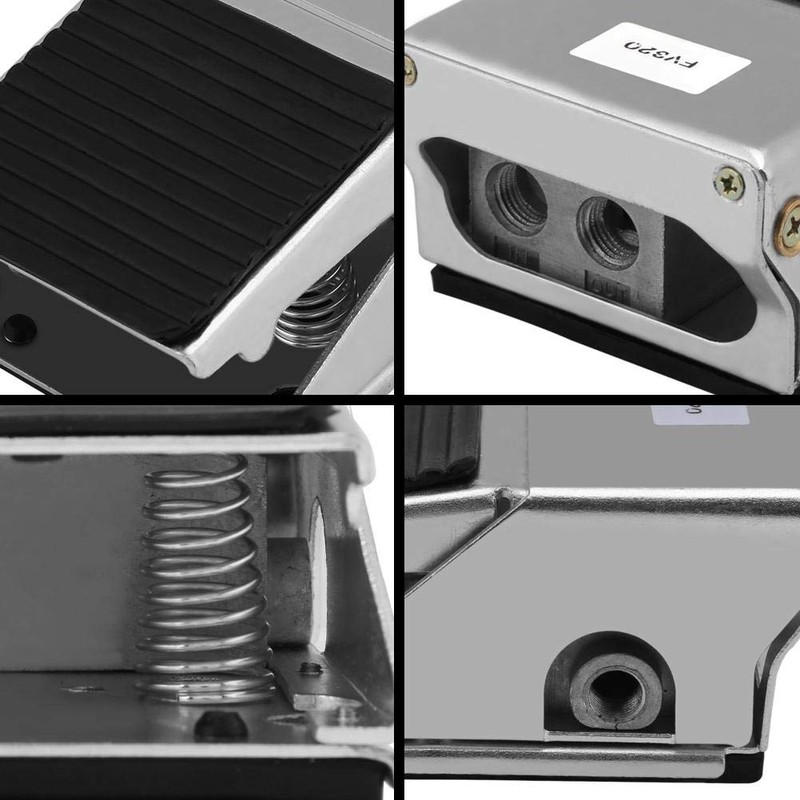 Pneumatic Foot Pedal Valve, FV-320 G1/4 Threaded 3 Way 2