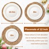 GENMOUS Woven Placemats Set of 8, 12" Round Placemats Natural