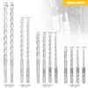 TGFTGF 17-Piece SDS Plus Rotary Hammer Drill Bits and Chisel