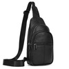 newsbirds Small Leather Chest Bag Crossbody for Men Women One
