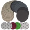 30PCS 125mm Orbital Sander Discs, Wet and Dry Sanding Discs, Round Sanding Pad No Hole Hook and Loop, Sanding Disk for Electric Grinder Accessor Sanding Polishing