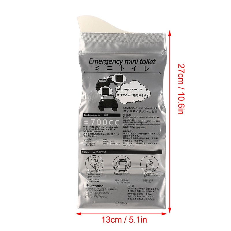 10pcs Urine Bags Disposable Portable Vehicle Emergency Vomiting Camping Pee