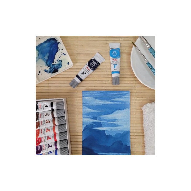 Pentel Arts Acuarelas, Colores Vívidos, Estuche con 24 Piezas, WFRS-24