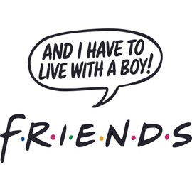 and I Have to Live with A Boy Television Show Lines Sitcom Entertainment Comedy Wall Art Sticker Designs Decor Vinyl Stickers for Home House Walls Rooms Window Bedroom Decoration Size (28x24 inch)