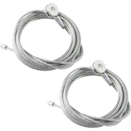 VIRTIONZ 2PCS 150" Replacement Cable Wire - Enclosed Cargo Trailer Ramp Door Spring 12.5'