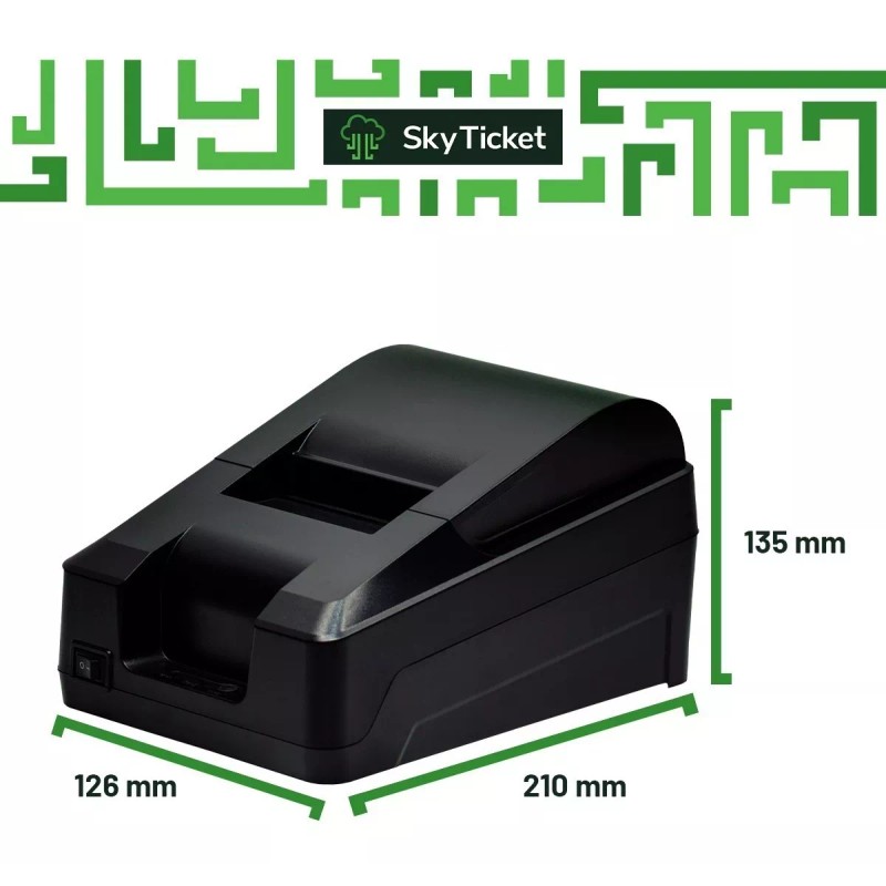 Sky Ticket Kit Punto Venta Impresora Tickets 58mm + Lector