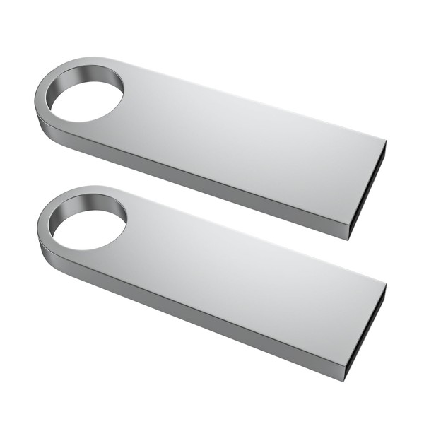 ABLAZE 2GB USB Flash Drive 2 Pack, Metal Flash Drive