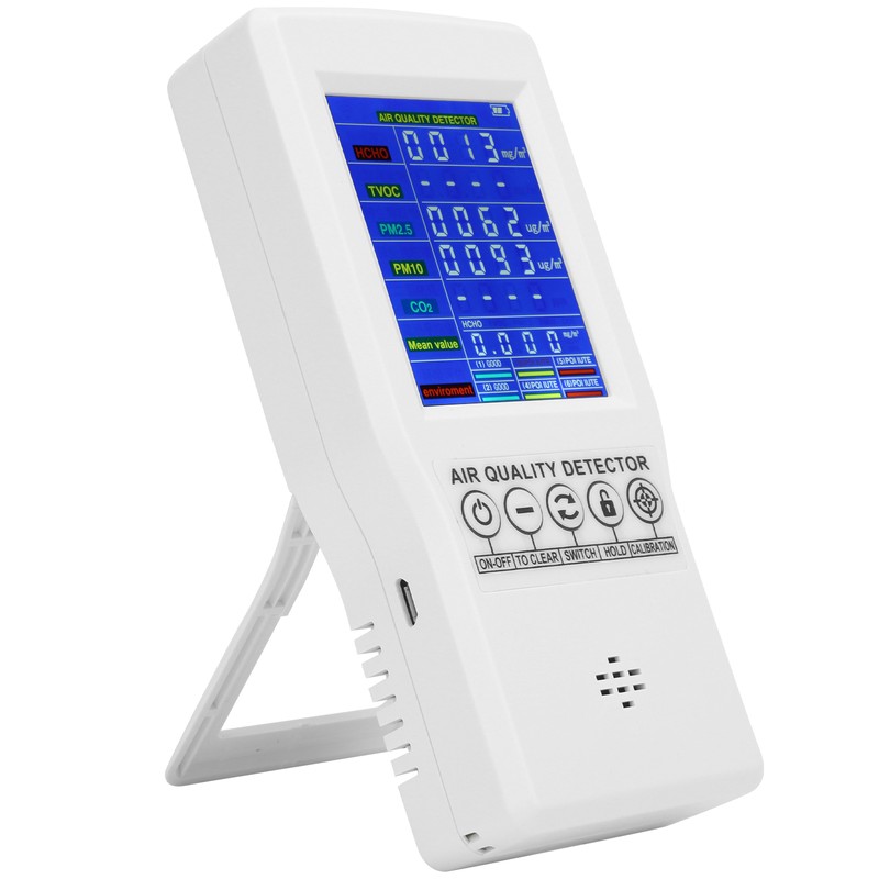 Precise Carbon Dioxide Detector PM2.5 PM10 CO2 Formaldehyde Digital Monitor