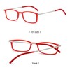 COVESATO Lightweight thin Square Reading Glasses Slim Mini Pocket Readers