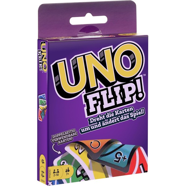 Mattel Games UNO Flip GDR44 – German Version Card Game,