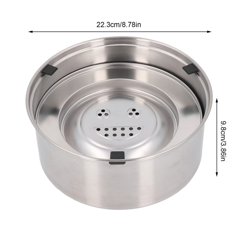 Dog Water Bowl Dispenser 304 Stainless Steel Spill Proof 3L