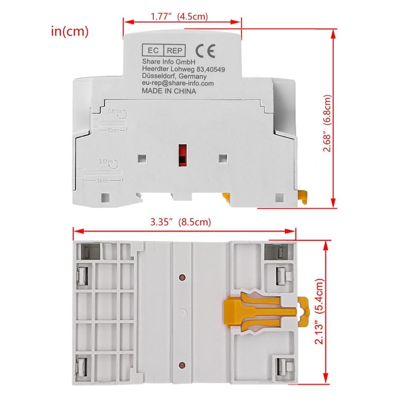 Hofwgele HCH8s-63 4NC AC contactor 4 Pole 63A Four Normally