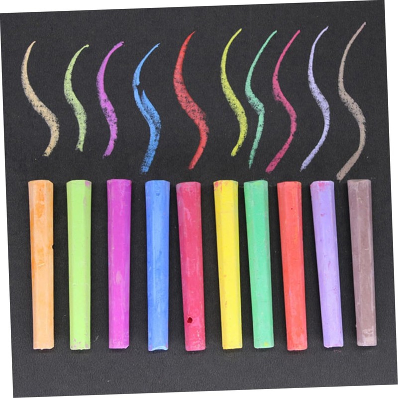 jojofuny 3 Boxes Dust Colorful Hexagonal Chalks for Art Projects