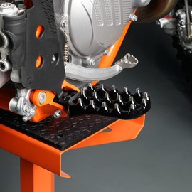 NICECNC Black Motorcycle Wide Foot Pegs Footrest Compatible with KTM 125-500 XC XCF SX SXF 2017-2022 125-500 EXC EXCF 2017-2023,Compatible with Husqvarna 125-501 TE FE 2017-2023,See Fitment