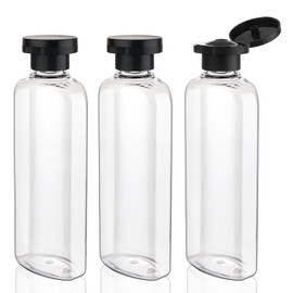 Wowang Travel Shampoo and Conditioner Bottles 7.7oz 3 Pack Leak Proof Squeeze Bottles with Flip Cap Refillable Containers Plastic Travel Toiletry Bottles for Lotion Shampoo Conditioner