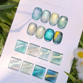 Bymuse light green magnetic gel 8-piece set / 바이뮤즈 연록 자석젤 8종 세트