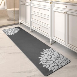 PADOOR-No Stains Bathroom Runner Rug-Bath Mats for Bathroom Non Slip-Super Absorbent Bathroom Floor Mat Quick Dry Diatomaceous Earth Bath Rug-Large Bathmat Bathroom Rug-17"x67"