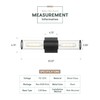 METWET Black Vanity Light Set of 2, 2 Light Modern