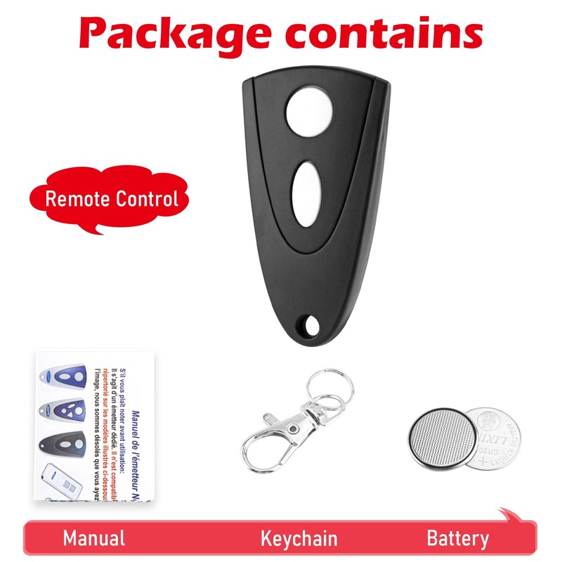 pepape 433.92MHz Garage Opener Remote Control Replacement for Novoferm Novotron