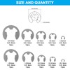 DIANN 120pcs E-Clip Assortment Kit Stainless Steel E-Clip External Retaining