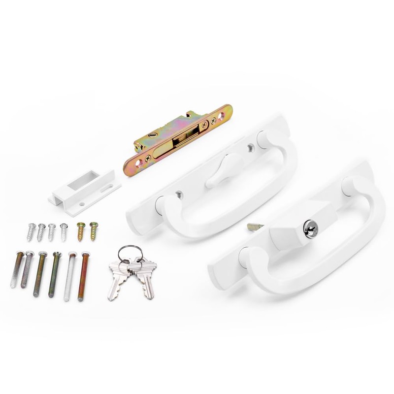 DECEBALUS Sliding Glass Patio Door Handle Set with Mortise Lock