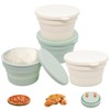 Canumer 4PCS Pizza Dough Proofing Box - Mini Stackable Silicone