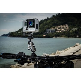 LEOFOTO LAC-02 Handlebar Sports Camera Mount for GoPro Hero 13 12 11 10 9 8 7 Max Insta360 X5/X4/X3 Compatible with DJI OSMO Action 3 4 5 Pro Pocket 3 AKASO APEMAN Sports Cam