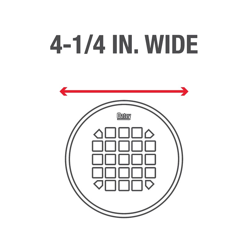 Oatey 42360 Universal 4-1/4 in. Snap-Tite Round Shower Strainer in