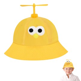 YUEXNKO Children's Sun Hat, Yellow Helicopter Hat, Children's Propeller Hat, Helicopter Cap, Funny Helicopter Cap, Propeller Hat, Cute Bucket Hat, Summer Hat Children