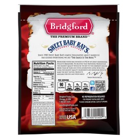 Bridgford Sweet Baby Ray’s Beef Jerky Sweet N Spicy 3.25 oz Pack of 2 - High Protein Sweetened Spicy Beef Jerky for Your Dietary Preference - Ready-to-Eat Snacks for On-the-Go Snacking