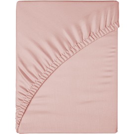 Funky Gadgets King Size Fitted Sheets Blush Pink Deep Pocket 12 Inch (30cm) 90 GSM Soft Brushed Microfiber Bed Sheets Easy Care Bottom Sheet (152 X 200cm)