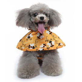 IOICYBF Dog Raincoat Hooded, Reflective Dog Slicker Poncho Adjustable Waterproof Lightweight Rain Jacket for Dogs,Bee,XS