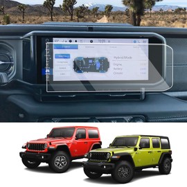 CDEFG for 2024 2025 Wrangler JL 12.3-Inch Screen Protector for 2024 2025 Wrangler/Gladiator Accessories Rubicon 4XE Sahara Sport S Tempered Glass